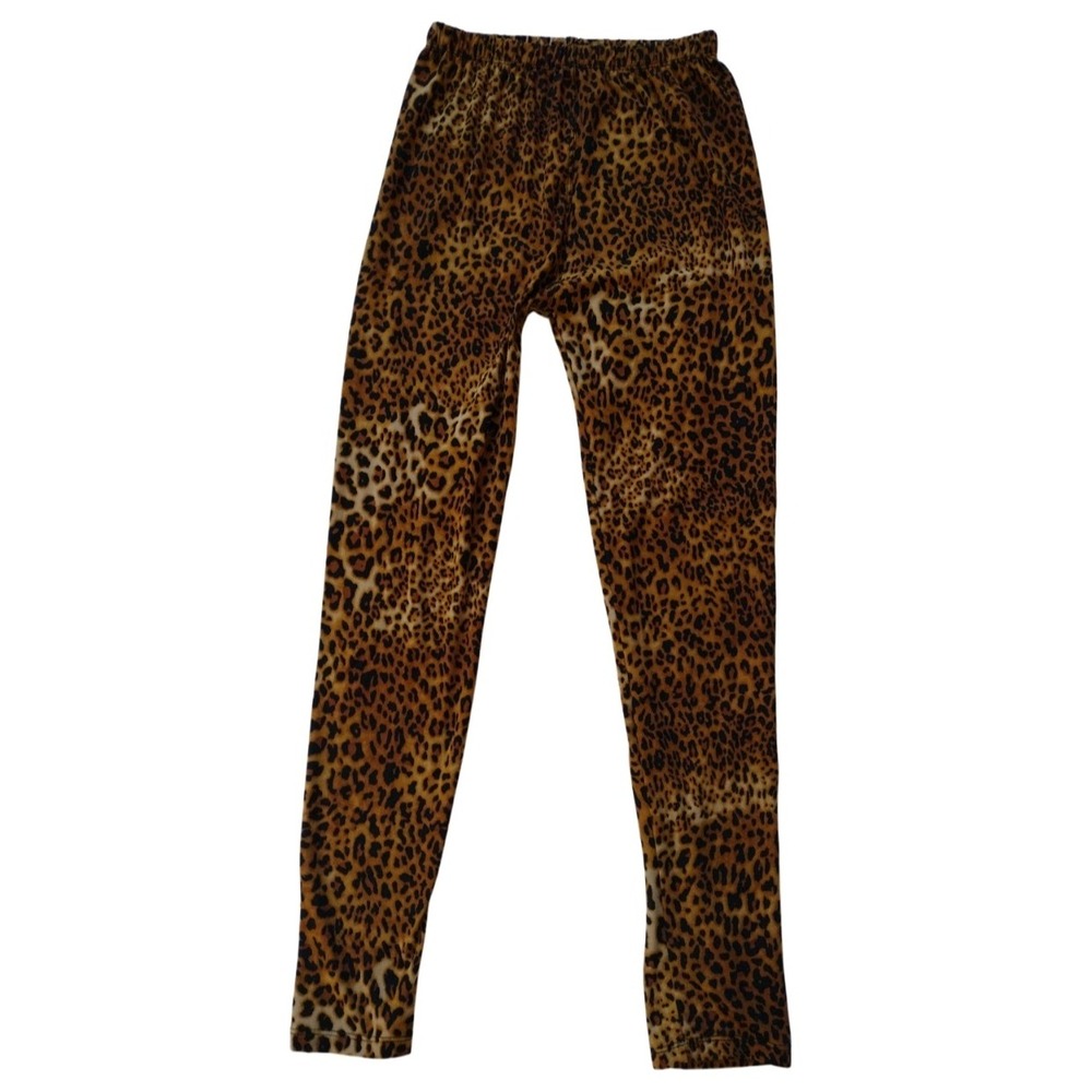 Chocolate Leggings Woman's‎ One Size Animal Print Elastic Waist Stretch